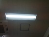 松戸新田の事務所で天井埋込型LED照明の交換工事